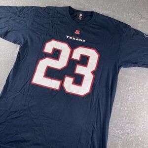 Houston Texans Shirt Mens Large Blue NFL‎ Football Team Apparel Arian Foster 23